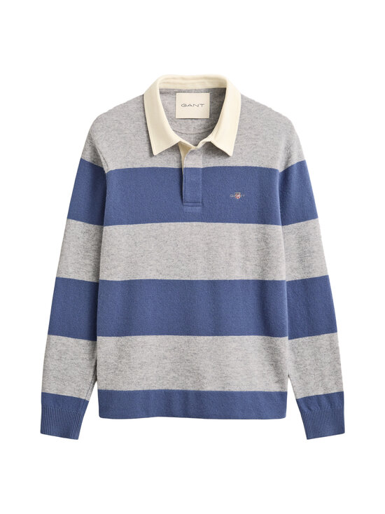 GANT - Barstriped Lambswool -neule - 93 GREY MELANGE | Stockmann - photo 1