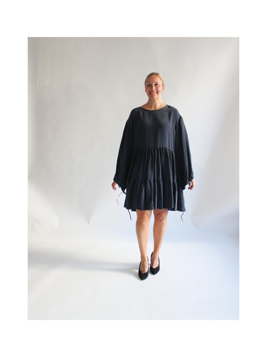 Lili Marleena - Cupro Puff Double Ruffle -kietaisumekko - BLUE | Stockmann - photo 4