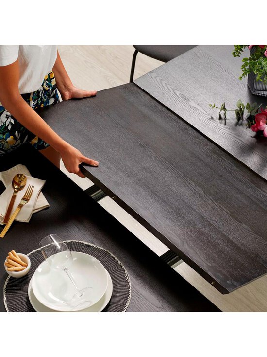 Kave Home - Milian- jatkettava ruokapöytä musta 90 x 140/220 cm - BLACK | Stockmann - photo 8
