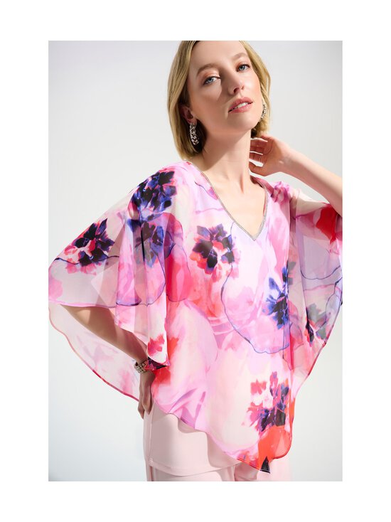 Joseph Ribkoff - Pontšolõikeline pluus Silky Floral Print Poncho - 4504 MULTI/PETAL PINK | Stockmann - photo 4
