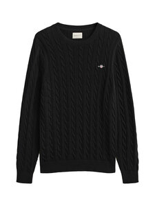 GANT - Cotton Cable C-neck -neule - 5 BLACK | Stockmann