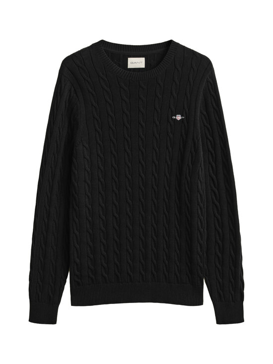 GANT - Cotton Cable C-neck -neule - 5 BLACK | Stockmann - photo 1