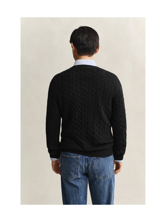 GANT - Cotton Cable C-neck -neule - 5 BLACK | Stockmann - photo 3