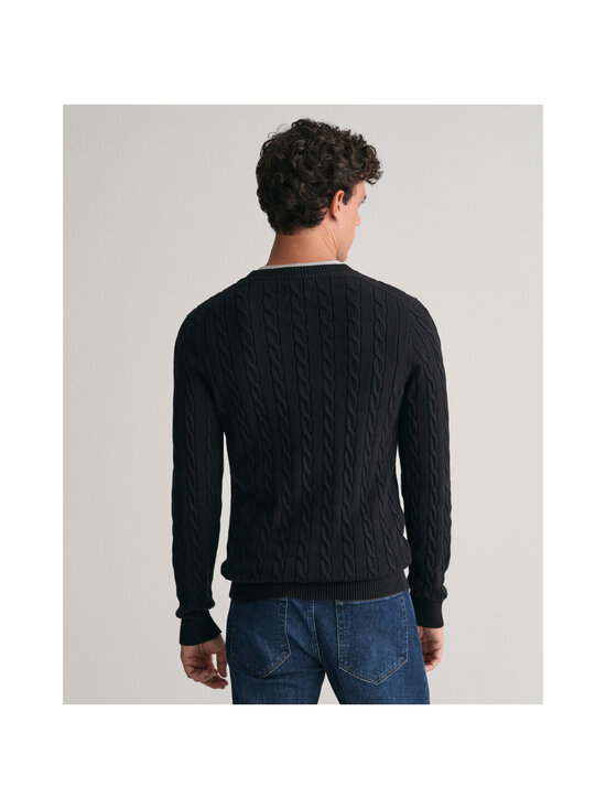 GANT - Cotton Cable C-neck -neule - 5 BLACK | Stockmann - photo 8