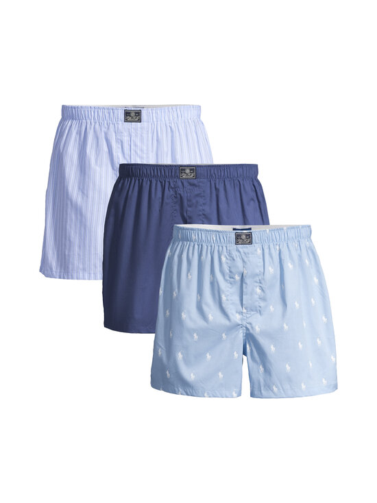 Polo Ralph Lauren - Bokserid Open Boxer, 3 paari - 049 3PK BLUWHT ST/LTNVY/CHM BL AOP | Stockmann - photo 1