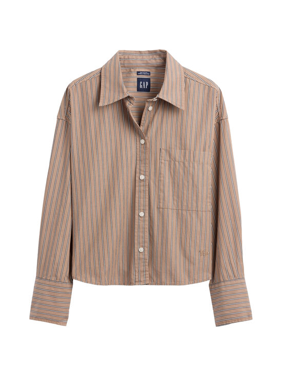GAP - Swing Crop poplīna krekls - CAMEL STRIPE | Stockmann - photo 1