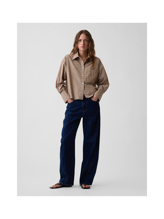 GAP - Swing Crop poplīna krekls - CAMEL STRIPE | Stockmann - photo 2