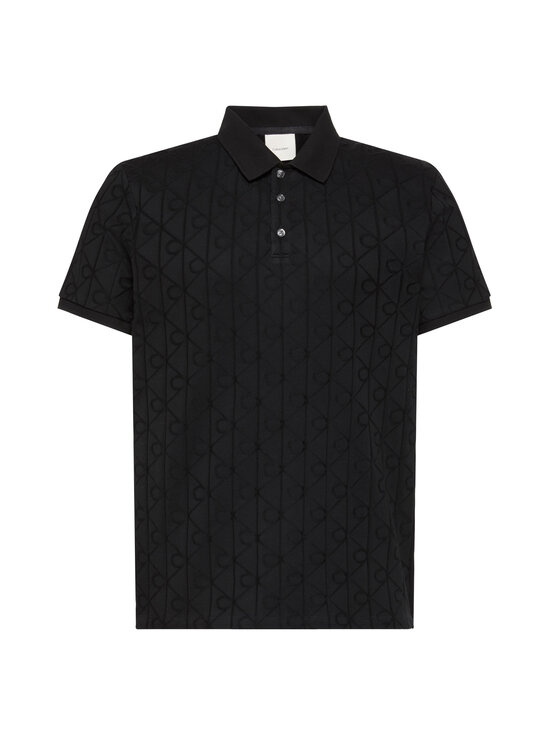 Calvin Klein Menswear - Polosärk Mercerized Emblem Jacquard - UB1 BLACK | Stockmann - photo 1