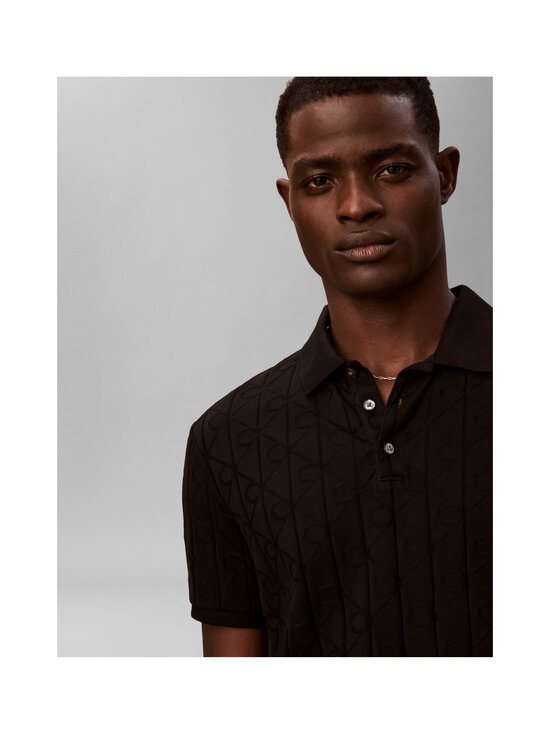 Calvin Klein Menswear - Polosärk Mercerized Emblem Jacquard - UB1 BLACK | Stockmann - photo 4
