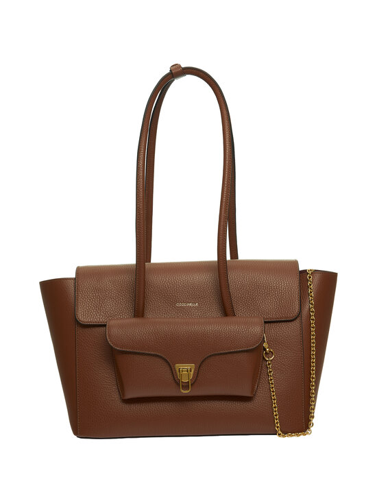 Coccinelle - Double Beat Grained Leather -käsilaukku - W11 COGNAC | Stockmann - photo 1