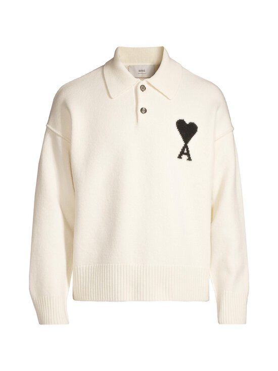 Ami - Polo Ami De Coeur -neulepaita - 151 : ECRU/NOIR | Stockmann - photo 1