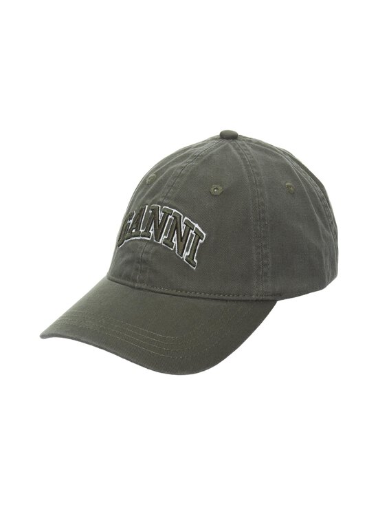 Ganni - Washed Canvas Emb -lippalakki - 861 KALAMATA | Stockmann - photo 1