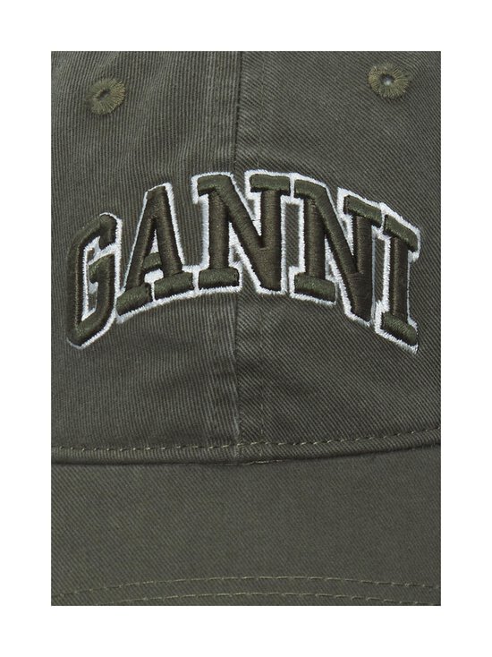 Ganni - Washed Canvas Emb -lippalakki - 861 KALAMATA | Stockmann - photo 3