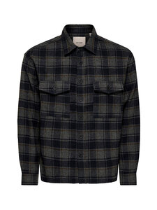Only & Sons - Särk Onseske Checked Overshirt - DARK NAVY | Stockmann
