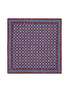 Stockholm Kravatt - Medalion & Flower -silkkitaskuliina - 2 BOWN/BLUE | Stockmann