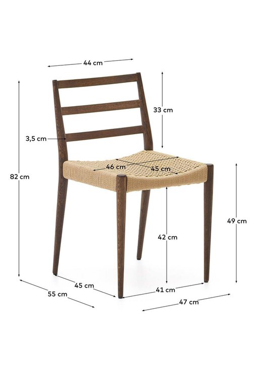 Kave Home - Analy-tuoli pähkinä/paperinaru - BROWN | Stockmann - photo 7