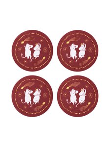 Moomin Arabia - Juhlan Aika -lasinalussetti 4 kpl - RED | Stockmann