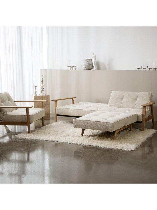 Innovation Living - Splitback Frej -vuodesohva Taura-kangas 357 luonnonvalkoinen / tammi - BEIGE | Stockmann - photo 9