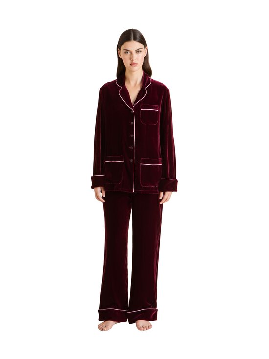 Olivia von Halle - Coco Claret -silkkisamettipyjama - CLARET26 | Stockmann - photo 1