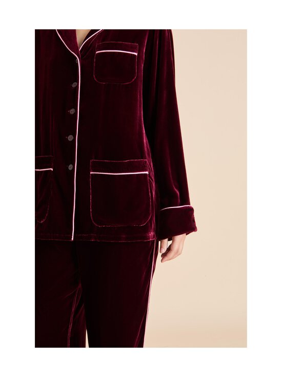 Olivia von Halle - Coco Claret -silkkisamettipyjama - CLARET26 | Stockmann - photo 2