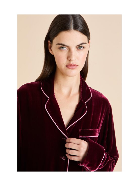 Olivia von Halle - Coco Claret -silkkisamettipyjama - CLARET26 | Stockmann - photo 3