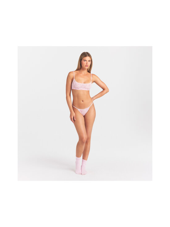 SKIMS - Lightweight Cotton Pointelle Scoop Bralette -rintaliivitoppi - BLOOM DAINTY FLORAL | Stockmann - photo 2