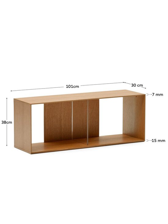 Kave Home - Litto-hylly 2-osainen tammi 101 x 76 cm - BEIGE | Stockmann - photo 9