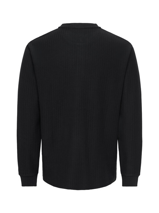 Only & Sons - Särk OnsEddy Herringbone Henley - BLACK | Stockmann - photo 2