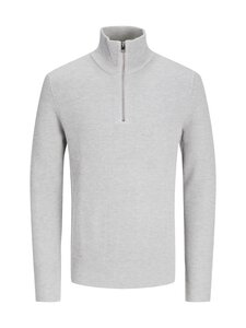 Jack & Jones - JjePerfect Half Zip -neule - LIGHT GREY MELANGE | Stockmann