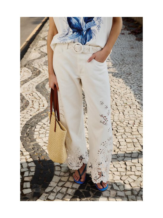 Farm Rio - Boho Beauty Richelieu -housut - L0025 OFF-WHITE | Stockmann - photo 4