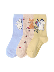 Lindex - Sokid Muumi 3 paari - 7197 BEIGE MELANGE | Stockmann