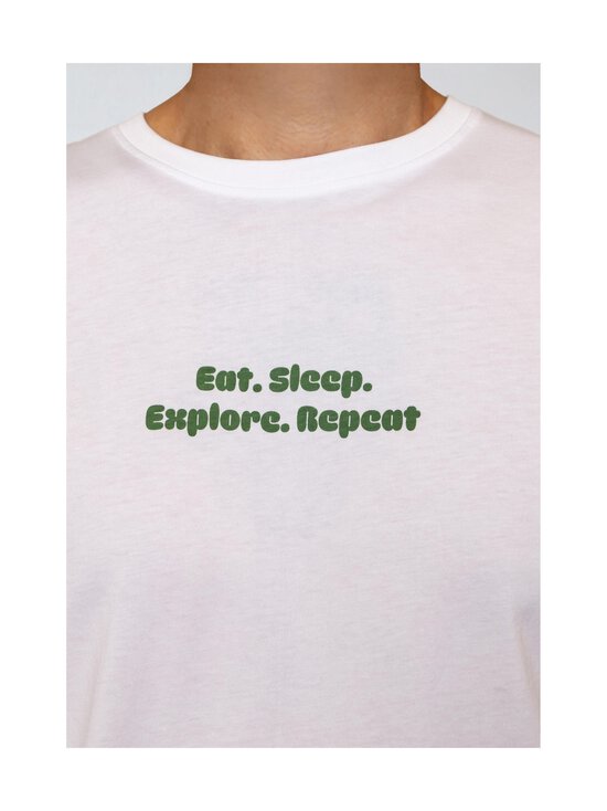 Fat Moose - Eat Sleep t-paita - WHITE | Stockmann - photo 5