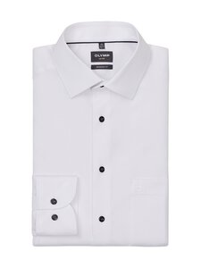 Olymp - Modern Fit Contrast Button -kauluspaita - 00 WHITE | Stockmann