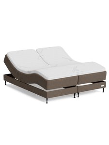 Carpe Diem Beds - Marstrand-moottorisänky Premium Split / Asuri-kangas ruskea 180 x 210 cm / medium - firm - GREY | Stockmann