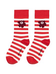 Marimekko - Sokid Kasvaa Tasaraita Unikko Kioski - 131 RED, OFF WHITE Marimekko - Sokid Kasvaa Tasaraita Unikko Kioski - 131 RED, OFF WHITE | Stockmann