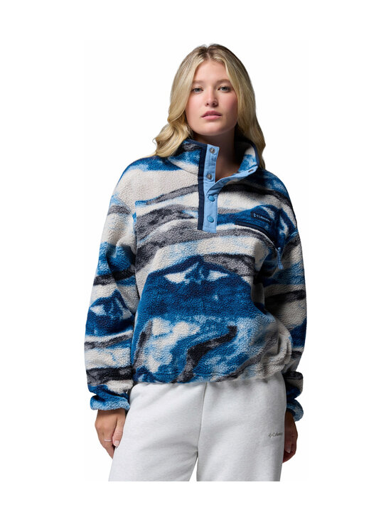 Columbia - Helvetia II Printed Cropped Half Snap flīsa džemperis - 443 PHOENIX BLUE, SUMMITS | Stockmann - photo 1