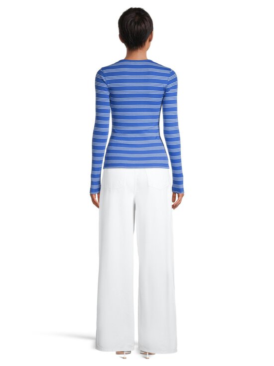 Ganni - Soft Rib Stripe -trikoopaita - ZWF NOUVEAN NAVY | Stockmann - photo 3