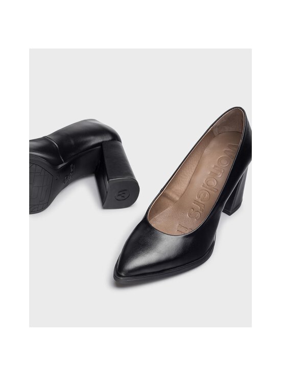 Wonders - Pump Block Heel laiviņas - VELVET NEGRO BLACK | Stockmann - photo 4