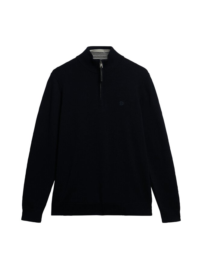 Superdry - Essentials Cotton Half Zip -neule - Miehet