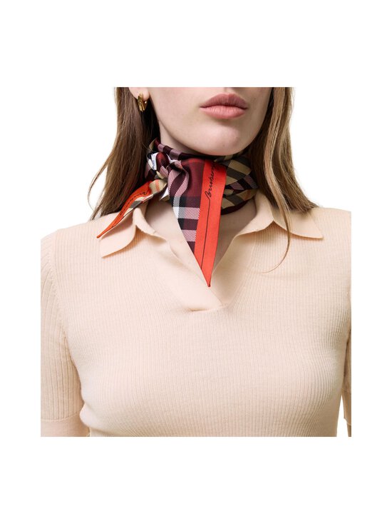 Burberry - Check Silk -silkkihuivi - B9719 SAND/OXBLOOD | Stockmann - photo 3