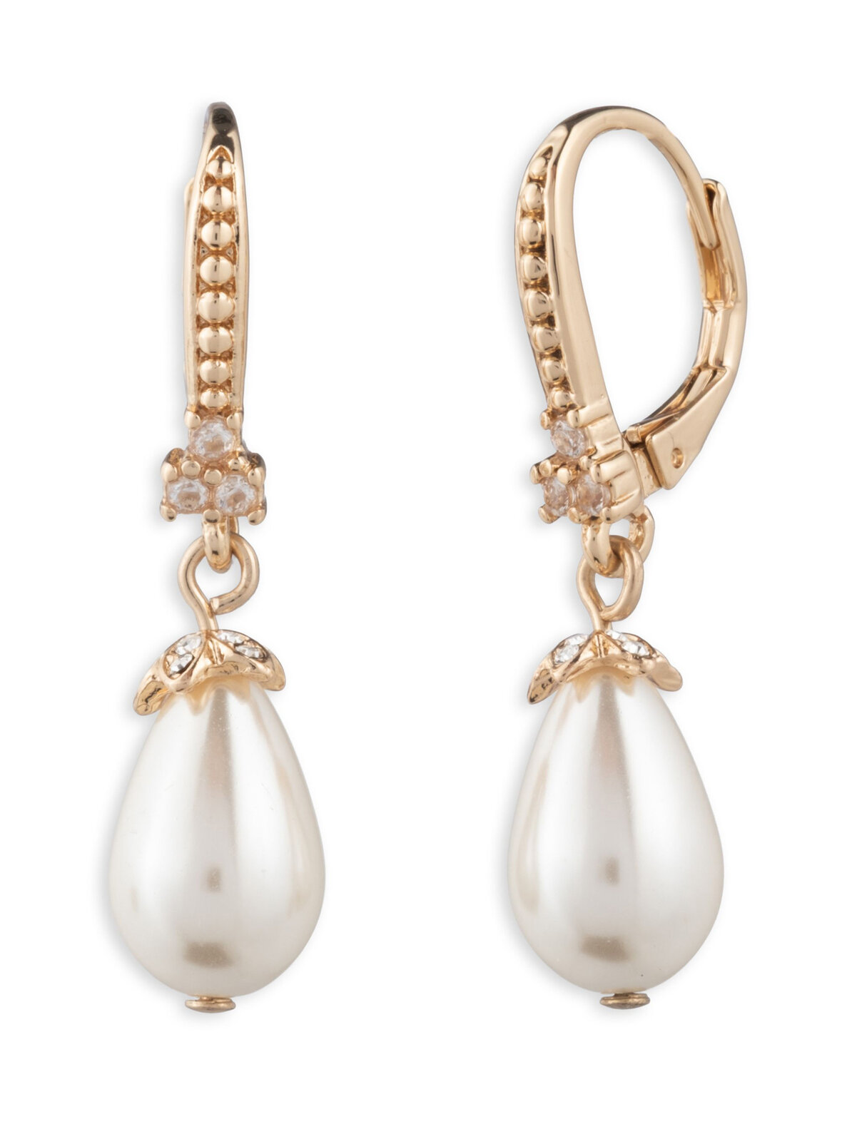 Crown of pearls threader -helmikorvakorut