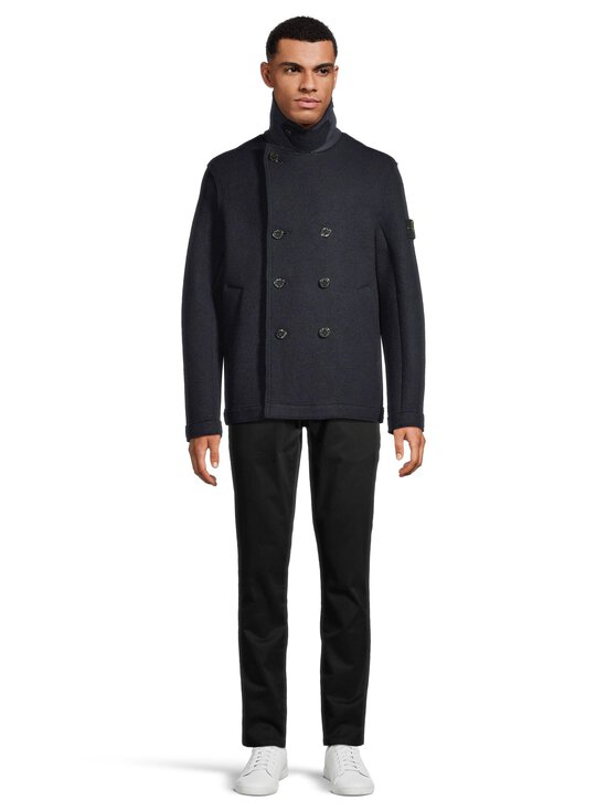 Stone Island - Kaksirivinen huovutettu villakangastakki - V0020 NAVY BLUE | Stockmann - photo 5
