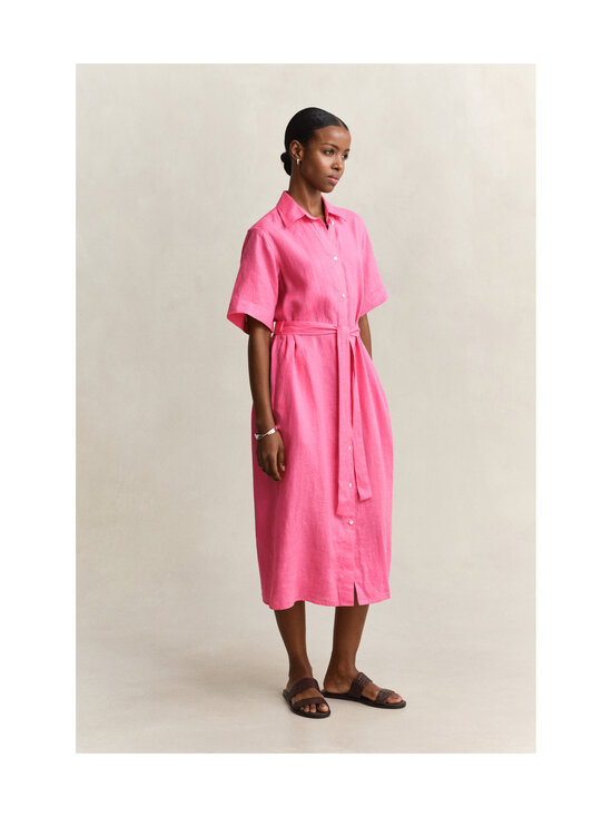 GANT - Pellavainen paitamekko - 661 BRIGHT FUSCHIA | Stockmann - photo 4