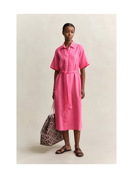 GANT - Pellavainen paitamekko - 661 BRIGHT FUSCHIA | Stockmann - photo 5