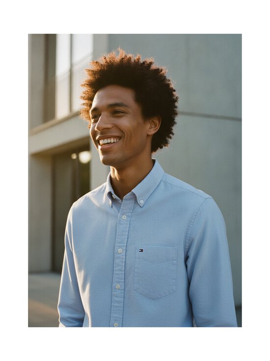 Tommy Hilfiger - Flannel Dobby -kauluspaita - C1O BREEZY BLUE | Stockmann - photo 6