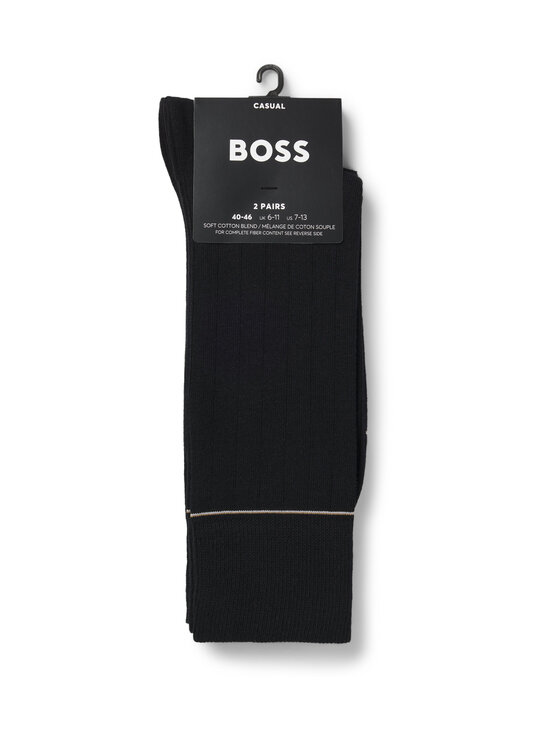 BOSS - Light Rib zeķes, 2 pāru iepak. - 001 BLACK | Stockmann - photo 2