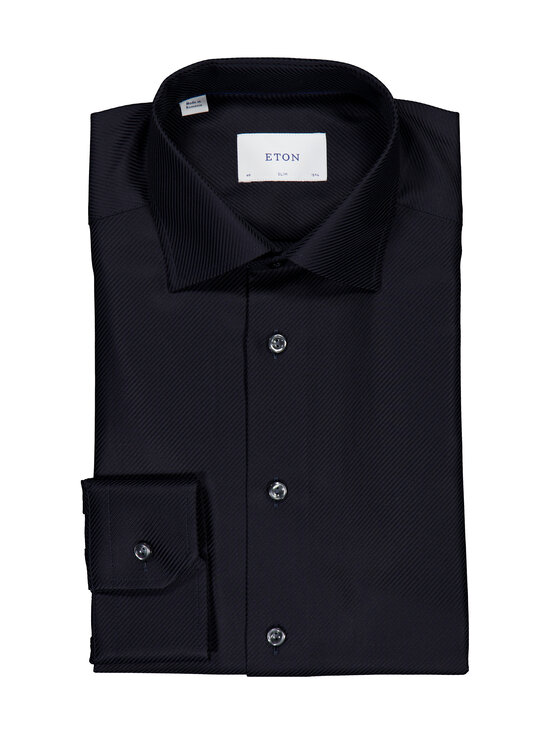 Eton - Semi Solid King Twill Slim -kauluspaita - BLACK | Stockmann - photo 1
