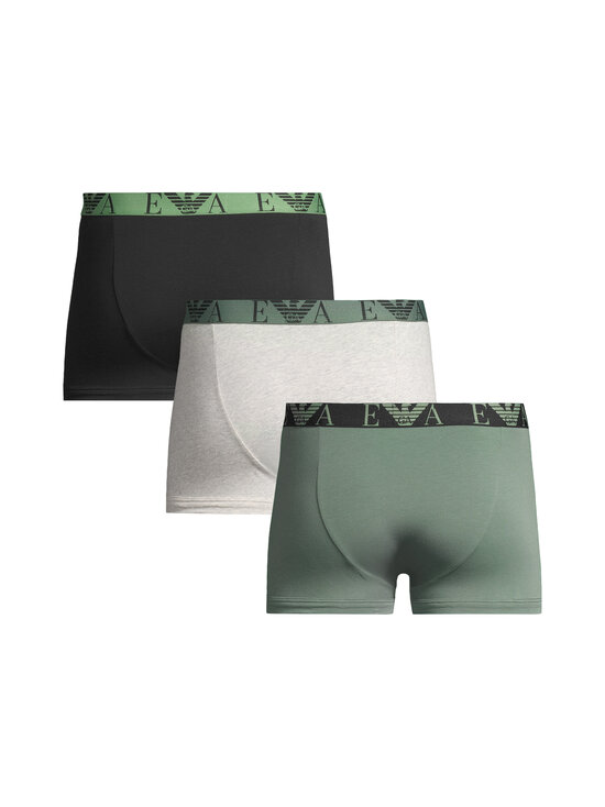 Emporio Armani - Bokserialushousut 3-pack - M7231 GREEN/BLK/LG MEL GRE | Stockmann - photo 2