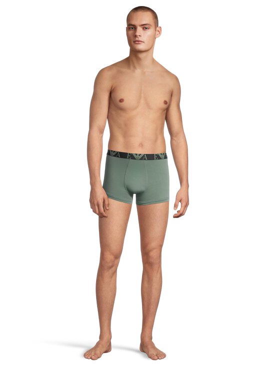 Emporio Armani - Bokserialushousut 3-pack - M7231 GREEN/BLK/LG MEL GRE | Stockmann - photo 3