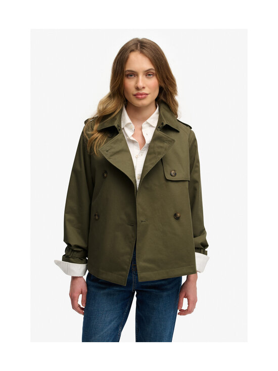 Superdry - Lyhyt trenssitakki - 8MI DUSTY OLIVE GREEN | Stockmann - photo 5